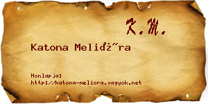 Katona Melióra névjegykártya